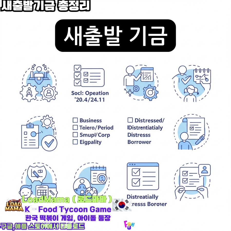 새출발기금" 신청 자격에 대한 명확한 체크리스트를 보여주는 깔끔하고 현대적인 인포그래픽